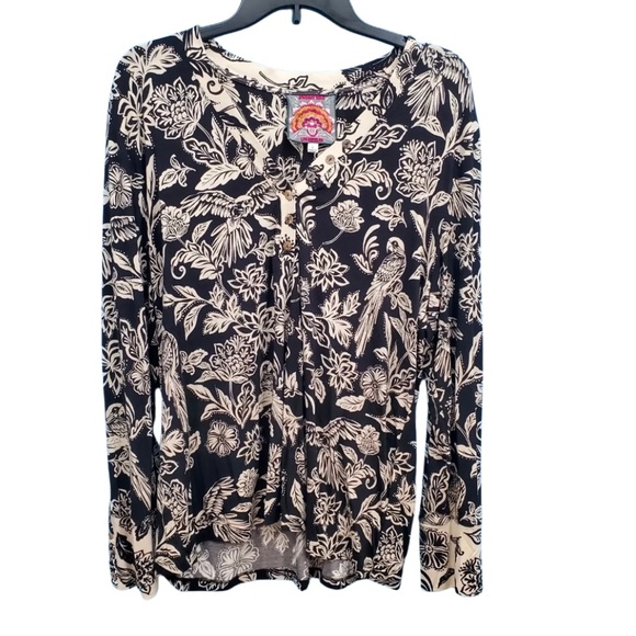 Johnny Was Tops - Johnny Was long sleeve floral top - size L